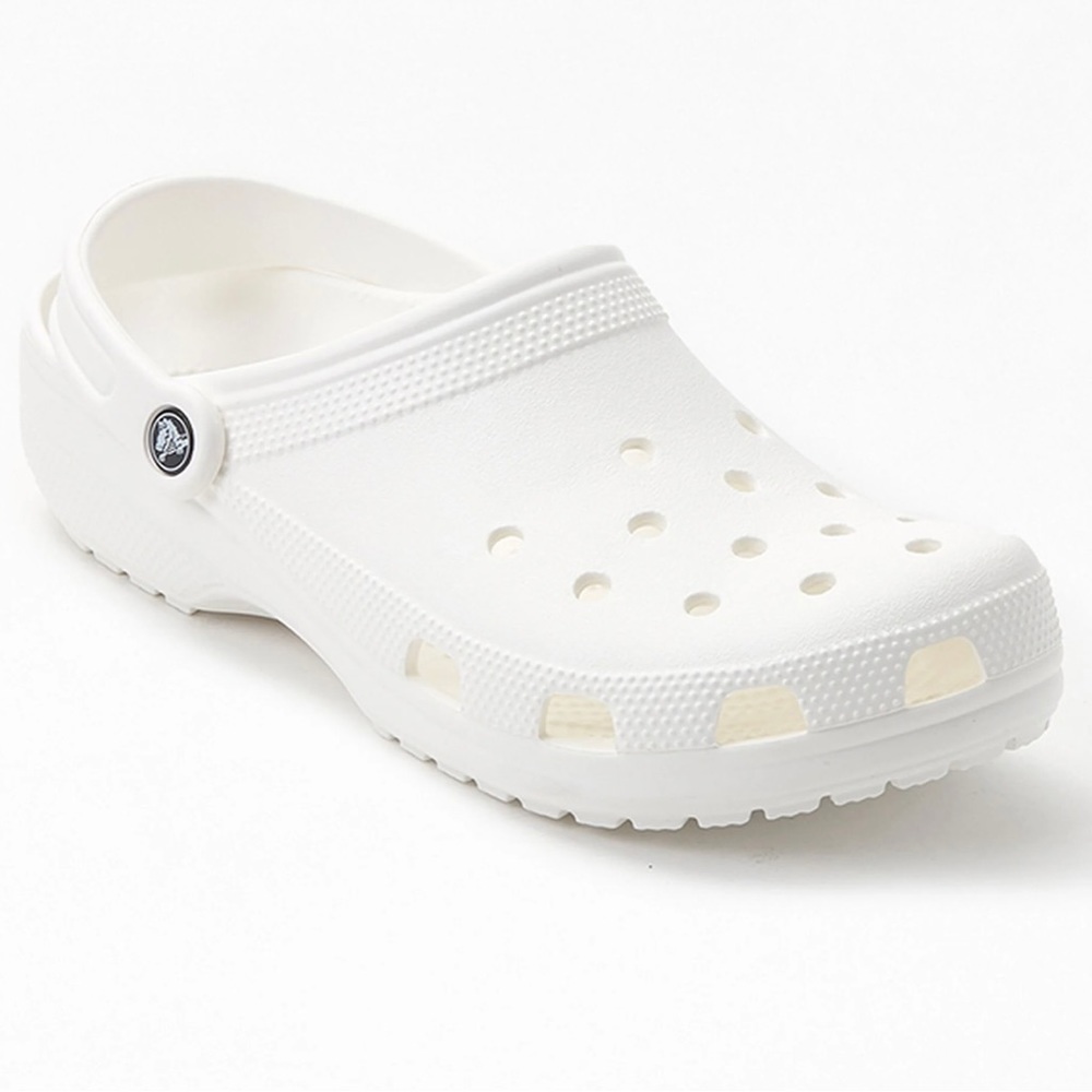 White Classic Crocs